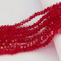 Cristale din sticla, rondelle, 4x3.5 mm, AB, rosu inchis