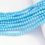 Cristale din sticla, rondelle, opace, 4x3.5 mm, AB, aquamarin