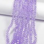 Cristale din sticla, rondelle, 4x3.5 mm, AB, mov