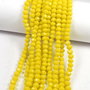 Cristale din sticla, rondelle, opace, 4x3.5 mm, galbene