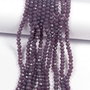 Cristale din sticla, rondelle, opace, 3.5x3 mm, gri mov