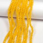 Cristale din sticla, rondelle, 3x2.5 mm, galbene