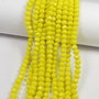 Cristale din sticla, rondelle, opace, 4x3.5 mm, galbene