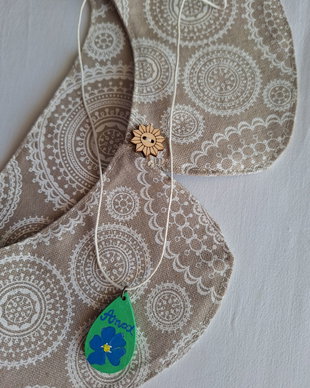 Guler detașabil/guler detasabil bumbac/guler bej/guler mandala