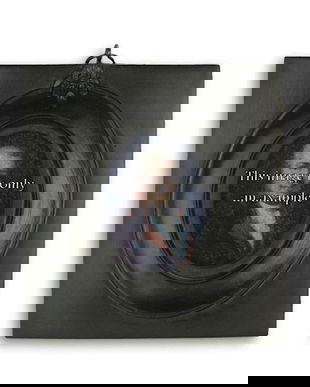 Rama neagra mica pentru un portret