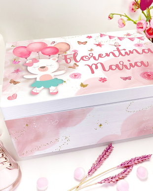 Cutie Amintiri Personalizată - Lovely Bear Ballerina