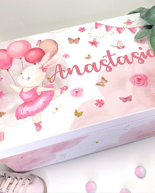 Cutie Amintiri Personalizată - Lovely Bunny Ballerina