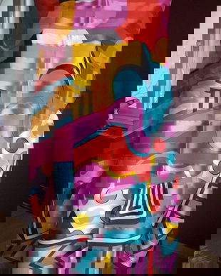 ESARFA VINTAGE REMOY D'URVILLE PARIS SEMNATA CROMATICA SUPERBA