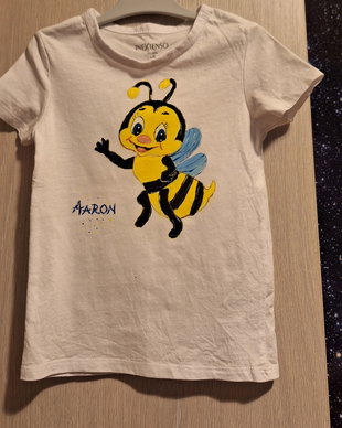 Tricou copii, pictat manual/tricou pictat cu albinuța