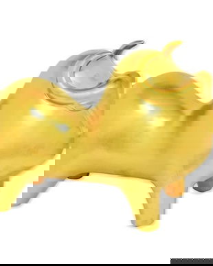 Taur stilizat-statueta din ceramica