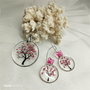 Set bijuterii handmade unicat  din rasina si  flori naturale