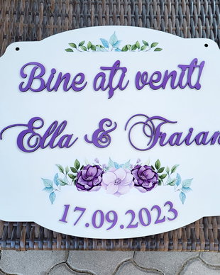 Placuta BINE ATI VENIT model elegant