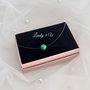 ANNA - Colier transparent cu perlă verde8mm