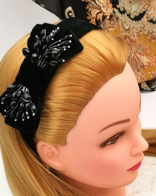 Bentiță - Black Precious Bow