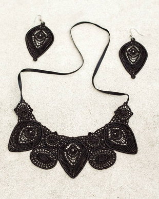 Set colier cercei picatura