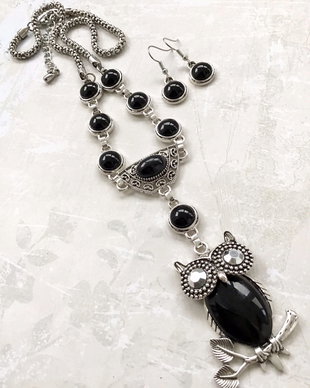 Set vintage bufnita onix negru