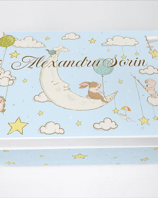 Cutie Amintiri Personalizată - Aventuri cu animale - Printre stele
