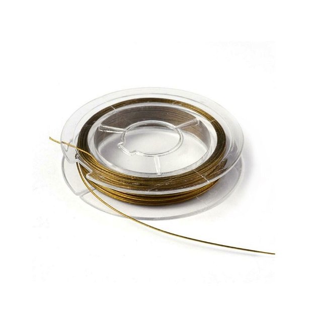 (10m)  Fir tiger tail, otel inoxidabil siliconat auriu inchis, 0.45mm  DV.0029