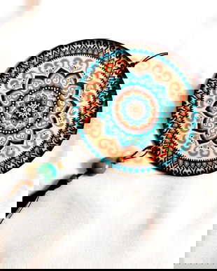 ornament pe lemn mandala 43299