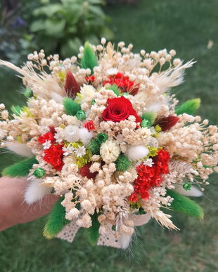 Buchet mireasa / nașa flori uscate