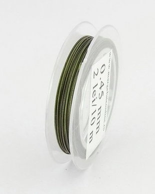 Sarma din otel siliconata, tiger tail, 0.45 mm, verde