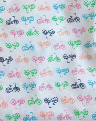 Panza bumbac print biciclete colorate