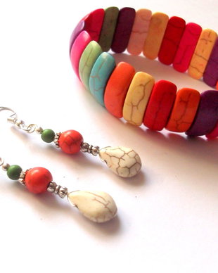 set cu howlite colorate 44263