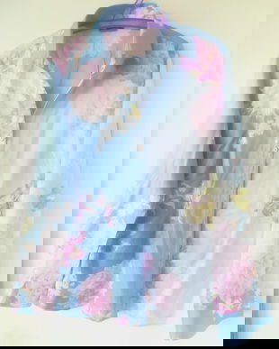 Camasa fin inflorata bumbac satinat , Eterna , 46