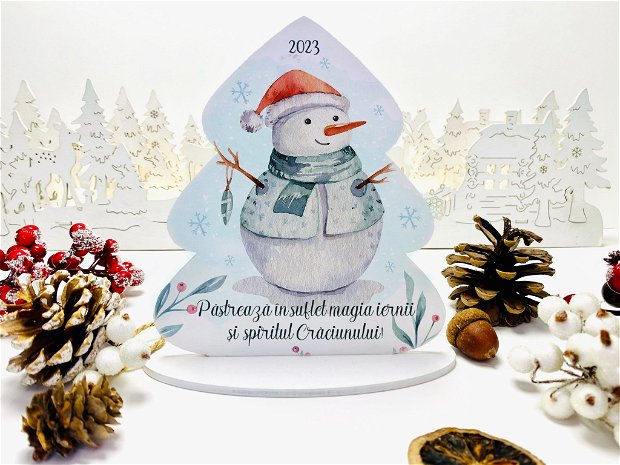Decoratiune Bradut de Craciun Personalizata - Christmas in The Forest