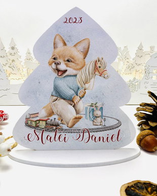 Decoratiune Bradut de Craciun Personalizat - Craciunul Animalutelor