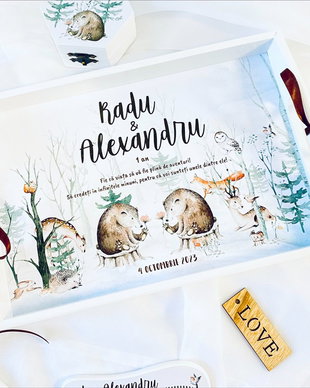 Set aniversar personalizat 1 anisor - Scandinavian Forest