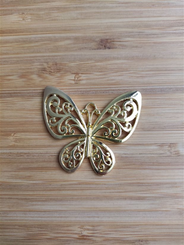 Pandantiv fluture auriu - 56x50mm
