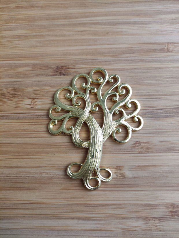 Pandantiv copac auriu - 74x57 mm