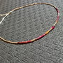 Colier argint safir galben rubin gradient nuante degrade  rubin baroc minimalist boho chic trendy fashionable - Transport gratuit
