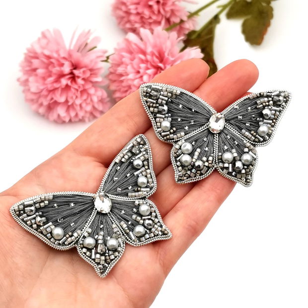 REZERVAT - Accesorii pantofi, multifuncționale - Lovely Gray Butterfly