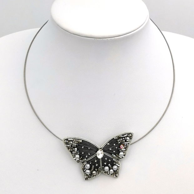 REZERVAT - Accesorii pantofi, multifuncționale - Lovely Gray Butterfly