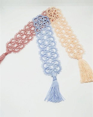 Semne de carte unicat, confectionate din dantela frivolite (tatting)