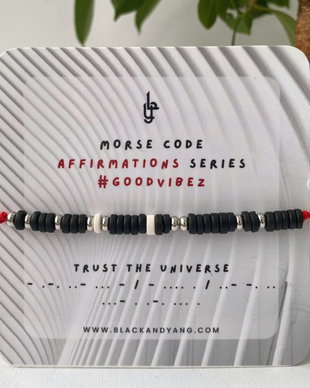 Bratara Cod Morse cu mesaj - Trust the Universe