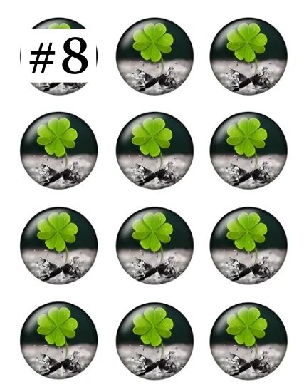 Cabochon 12mm trifoi
