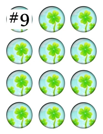 Cabochon 12mm trifoi