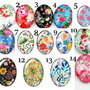 Cabochon 18x25mm flori
