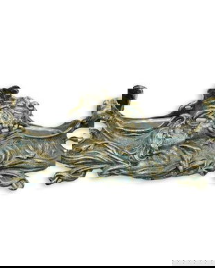 Jardiniera Art Nouveau din fonta antik brown