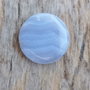 Cabochon calcedonie bleu, 25 mm