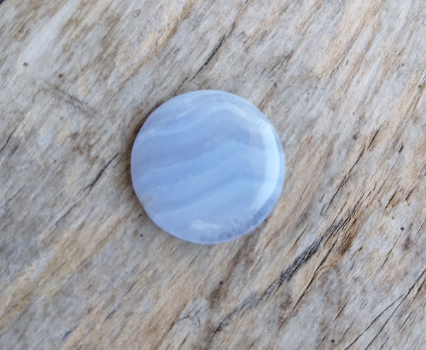 Cabochon calcedonie bleu, 25 mm