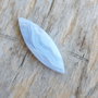 Cabochon calcedonie bleu, 35x13 mm