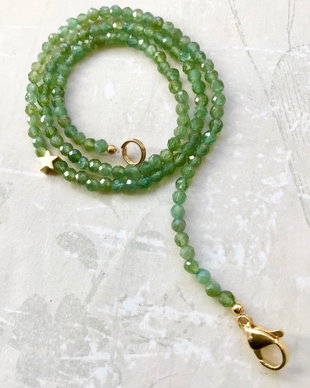 Colier CHOKER Apatit verde