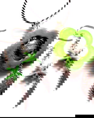 set cu howlite verde 43588