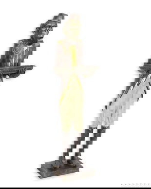 Maimuta majordomn-statueta din rasini