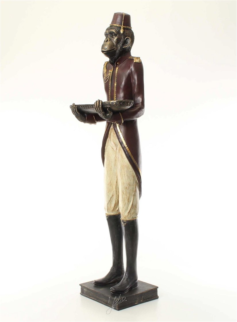 Maimuta majordomn-statueta din rasini