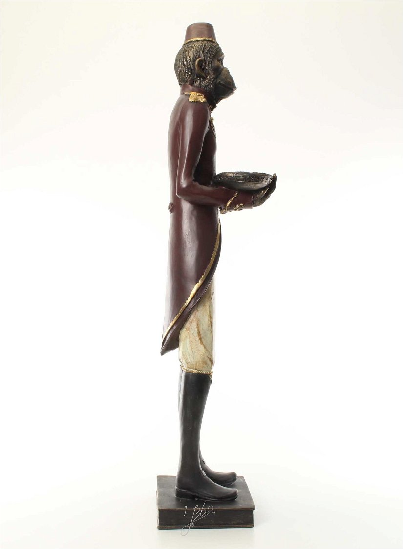 Maimuta majordomn-statueta din rasini